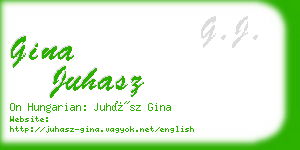 gina juhasz business card